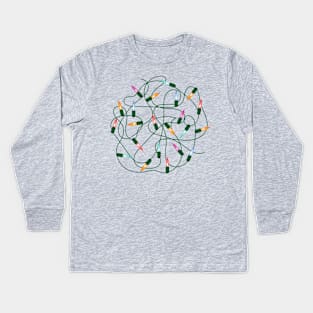 Tangle of Christmas lights in Kids Long Sleeve T-Shirt